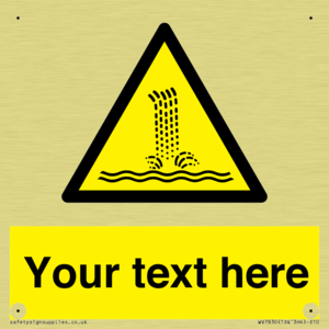 Custom warning artificial waterfall